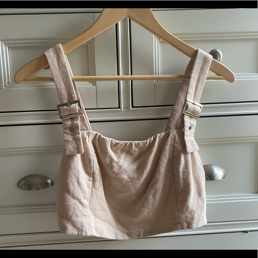 large buckle crop top